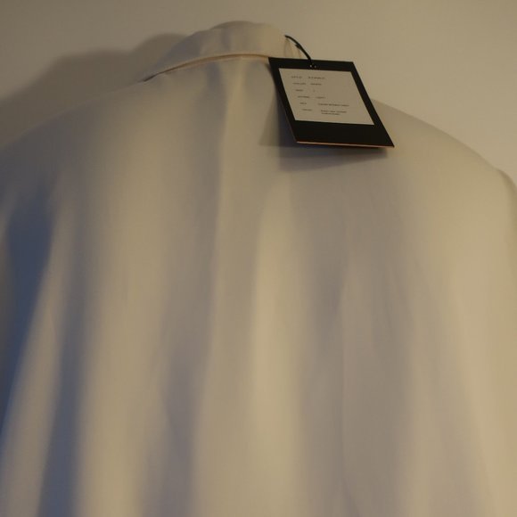 NWD Womens Chris Gramer Ivory White Chest Pockets Button Top Blouse 1 US/M * - Picture 9 of 13